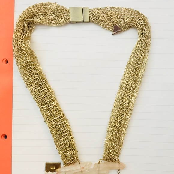 Mesh Stone Necklace Anthropologie - NWOT - Picture 3 of 3